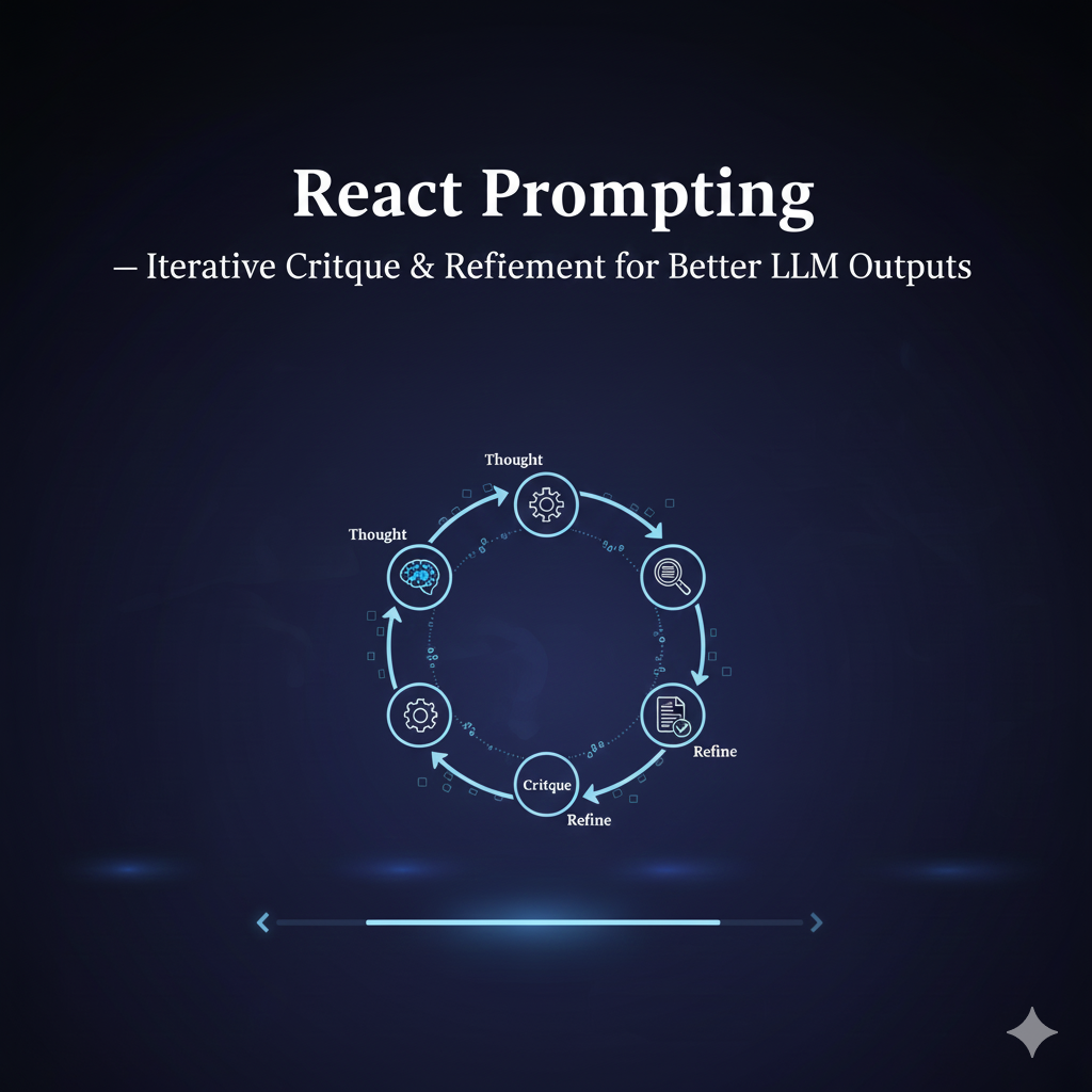 React Prompting: Critique–Refine Loops for Better LLM Outputs